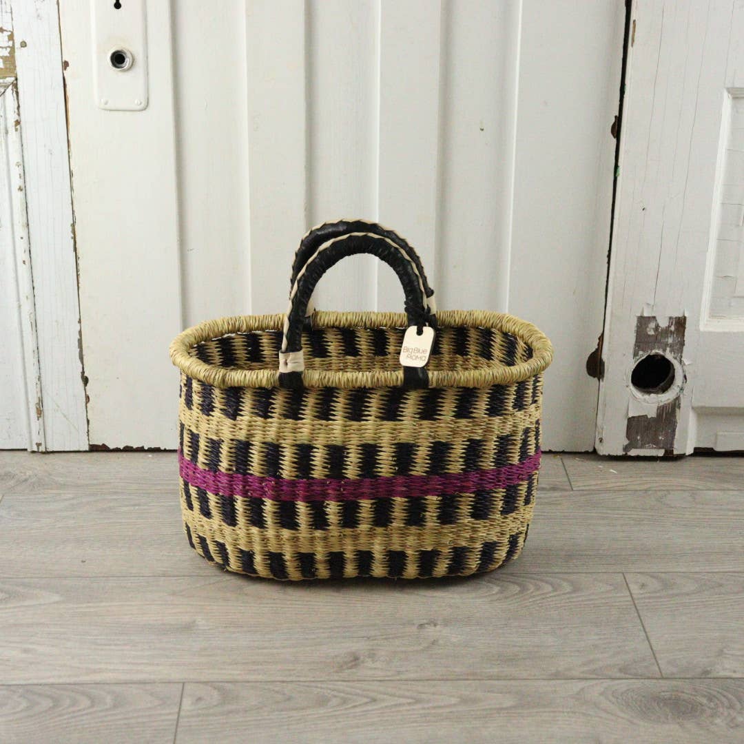 Oval Basket with Two Handles Small - Traditional Palette