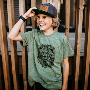 T-shirt youth Lion Green- West Coast Karma