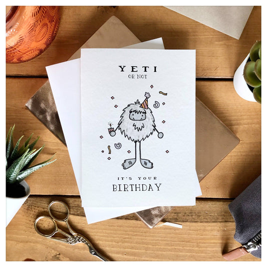 Yeti or Not it's Your Birthday Card-kenzie