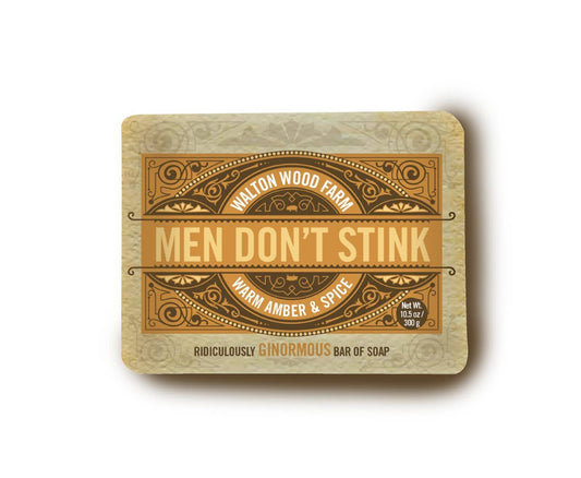 Men's Don't Stink Soap - Warm Amber & Spice 10. 5 oz - Ginormous Bar